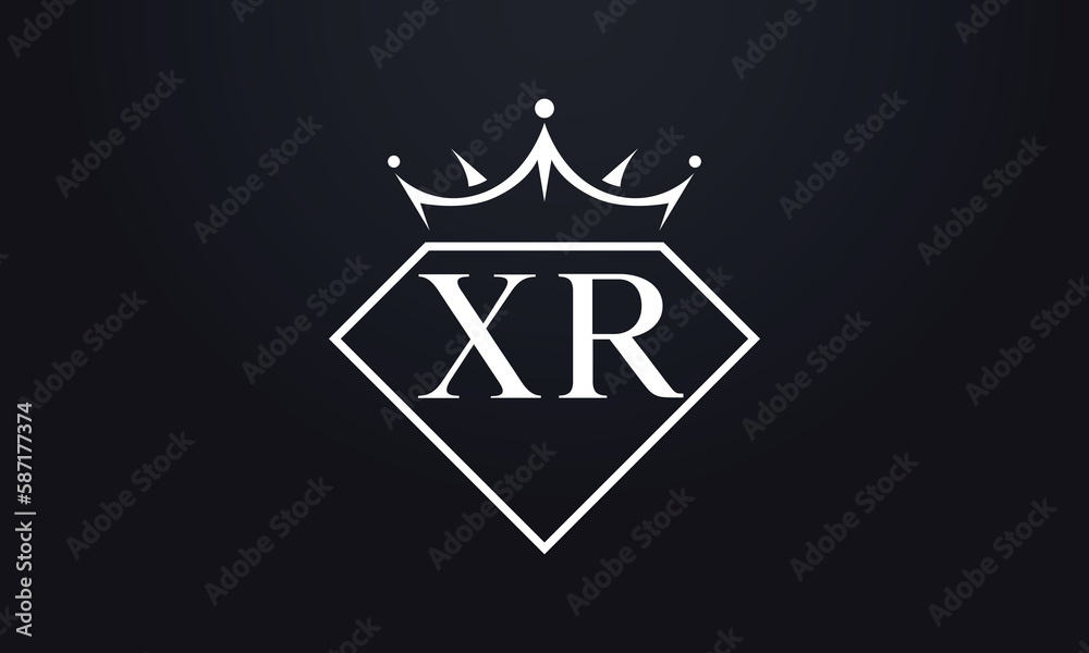 Diamond crown vector. Luxury queen logo for jewelry vector with letters Diamond crown vector. Luxury queen logo for jewelry vector with letters