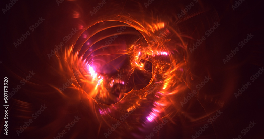Fototapeta premium 3D rendering abstract fractal light background