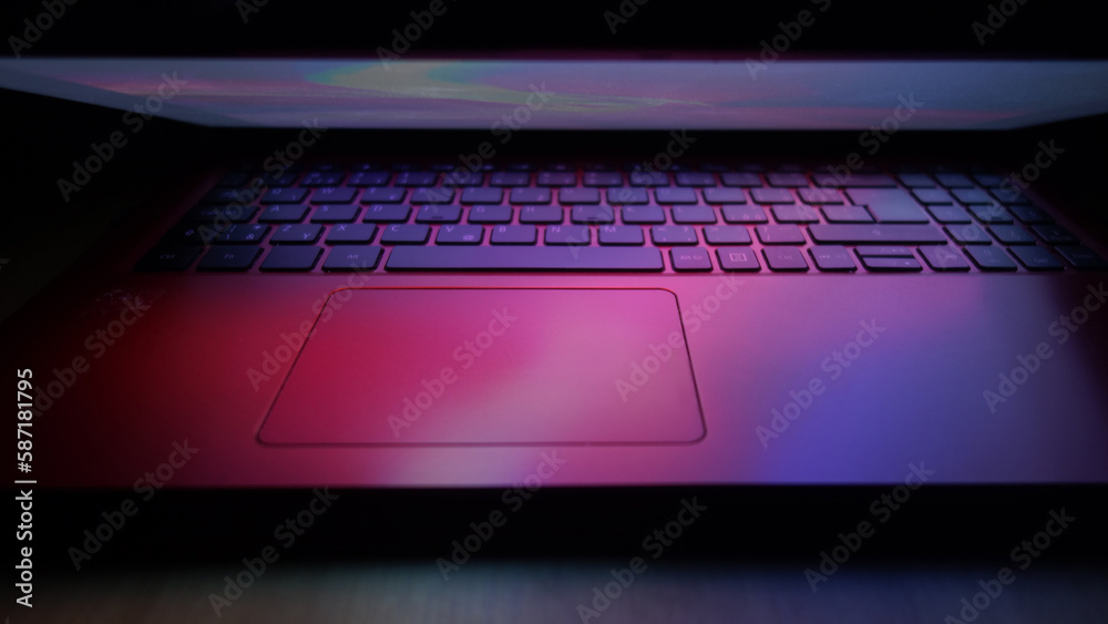 laptop computer keyboard illuminated with lights effects laptop computer keyboard illuminated with lights effects