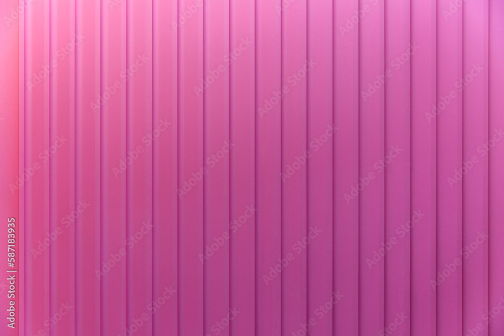 The surface of a pink decorative slatted panel. Design and decor in the interior. Front view. Space for text. The surface of a pink decorative slatted panel. Design and decor in the interior. Front view. Space for text.