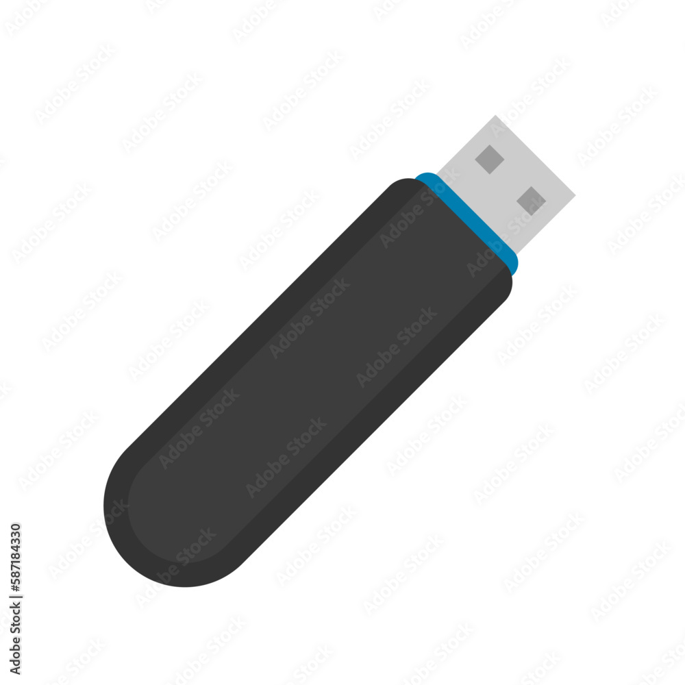 USB flash drive flat vector icon illustration logo clipart USB flash drive flat vector icon illustration logo clipart