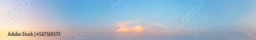 The panoramic view of the orange cloud with sunset light blue sky was a moment of pure beauty and grace, Sky background. © DSM