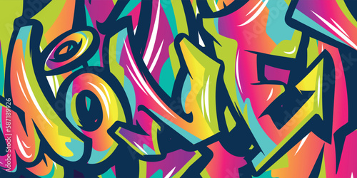 Graffiti vector colorfull wallpaper art Abstract design graffitti texture pattern ink paint spray creative decoration graphic