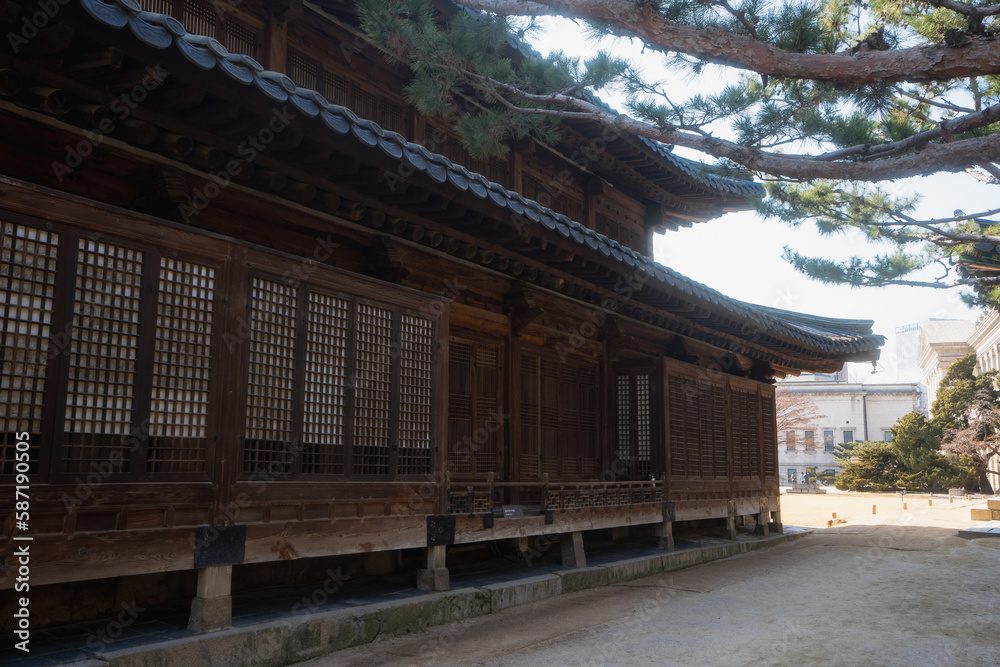Deoksugung Palace and Seogeodang during winter afternoon at Jung-gu , Seoul South Korea : 8 February 2023 Deoksugung Palace and Seogeodang during winter afternoon at Jung-gu , Seoul South Korea : 8 February 2023