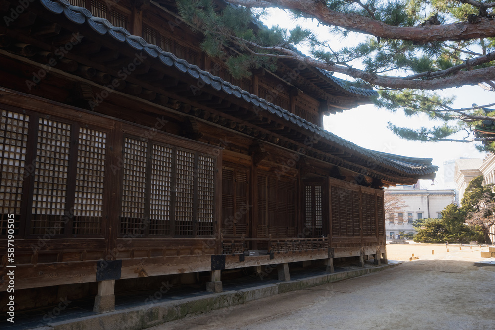 Deoksugung Palace and Seogeodang during winter afternoon at Jung-gu , Seoul South Korea : 8 February 2023