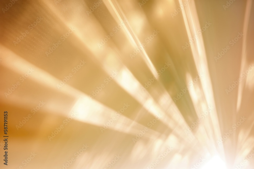 Defocused Beige Background With Rays From The Corner Of The Prism Light ...