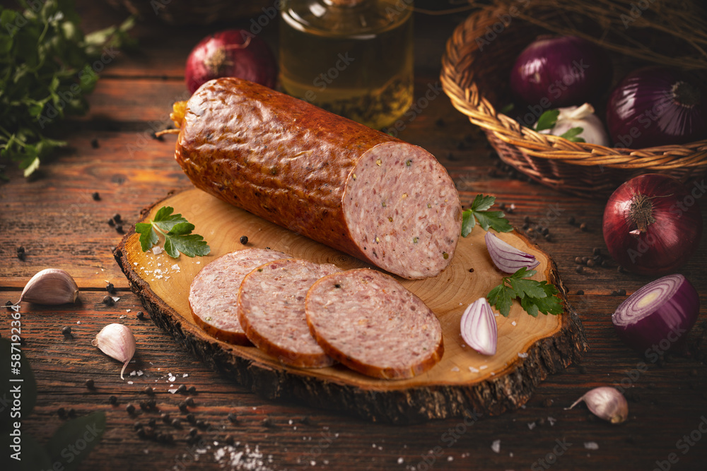 Traditional smoked salami Traditional smoked salami