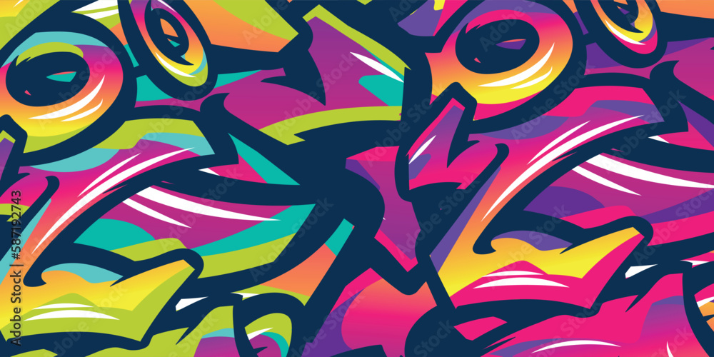 Graffiti vector colorfull wallpaper art Abstract design graffitti texture pattern ink paint spray creative decoration graphic