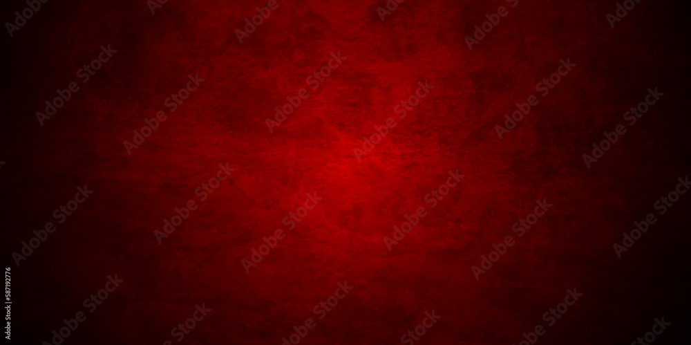 Dark red grunge textured concrete backdrop background. Panorama dark red black slate background or texture. Vector red wall grunge concrete texture. Stone wall darty vanttege grunge background. 