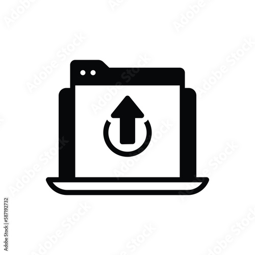 Black solid icon for output 