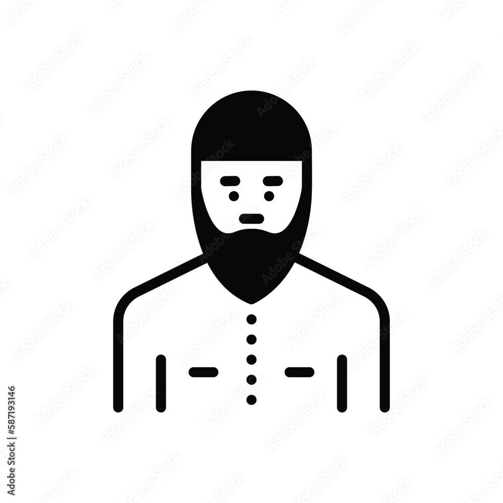 Black solid icon for muslim Black solid icon for muslim