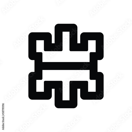 Black solid icon for infinite 