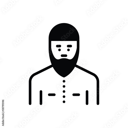 Black solid icon for muslim 