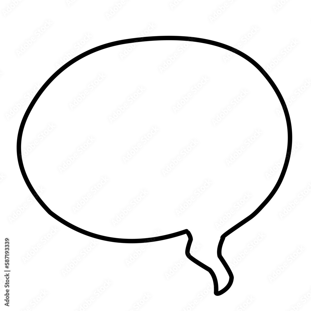 Spech bubble ouline black color illustration Spech bubble ouline black color illustration