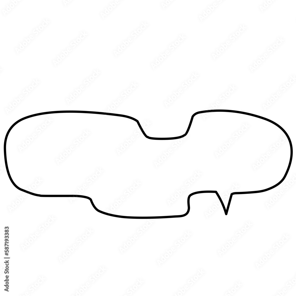 Spech bubble ouline black color illustration Spech bubble ouline black color illustration