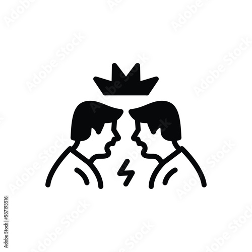 Black solid icon for dispute 