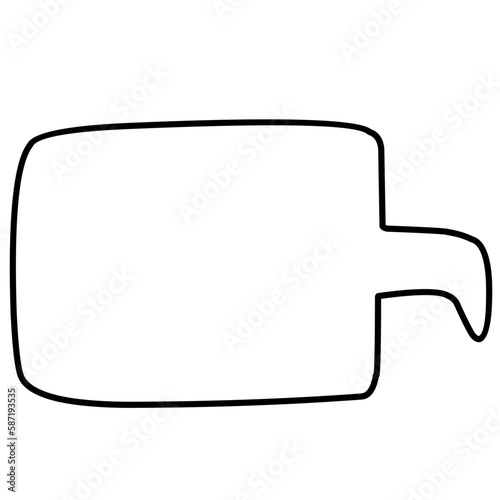 Spech bubble ouline black color illustration