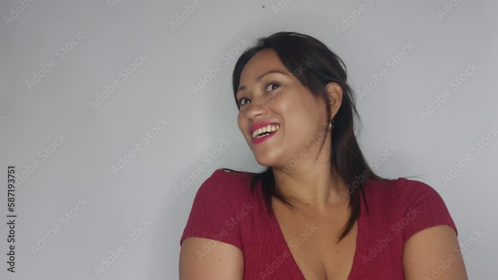 A Happy Adult Female Smiling A Happy Adult Female Smiling