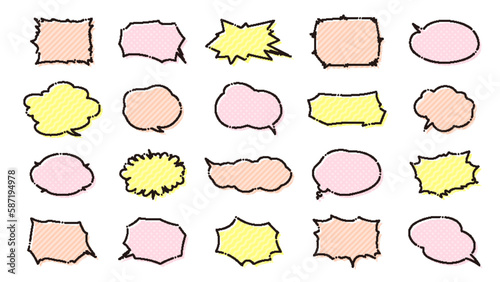 色々な形の吹き出し