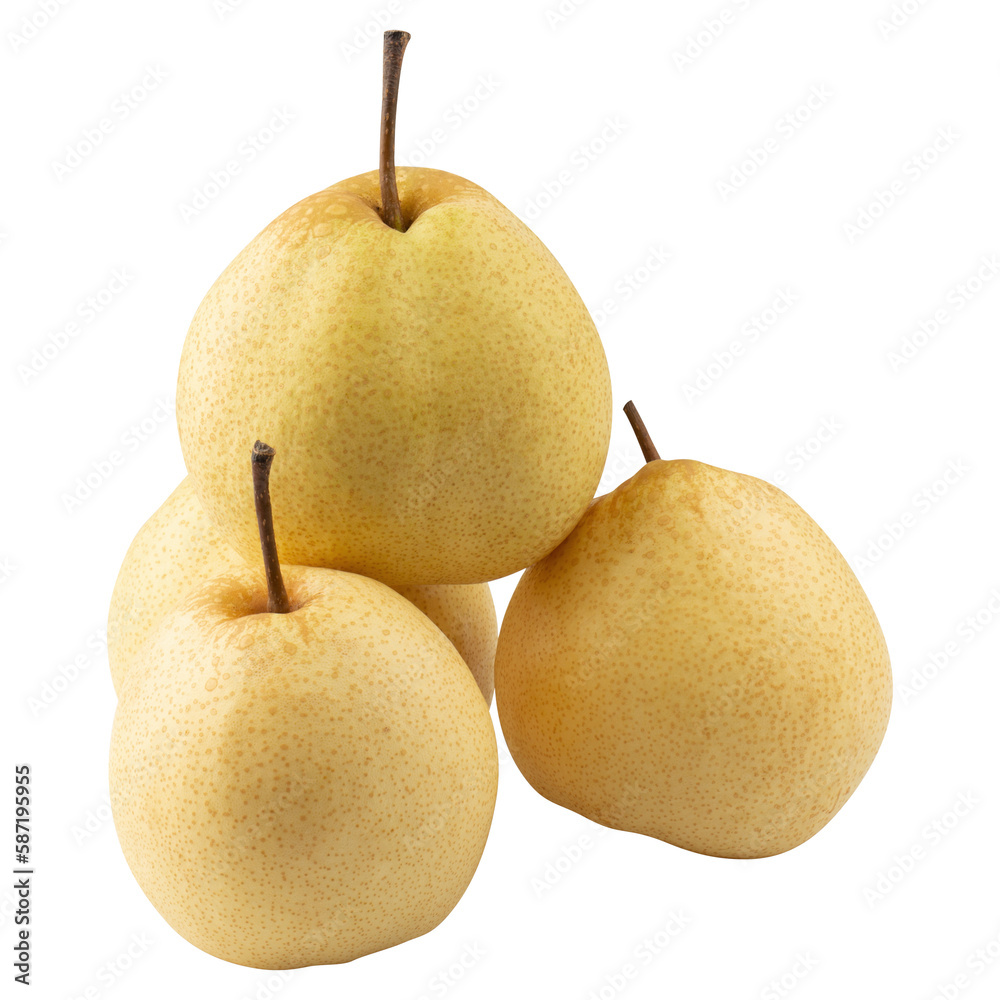 Fresh Chinese pear fruit isolated on a transparent background Fresh Chinese pear fruit isolated on a transparent background