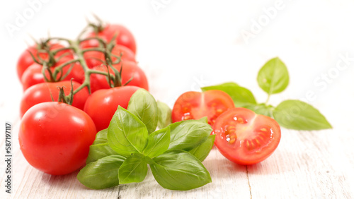 Cherry tomato and fresh basil