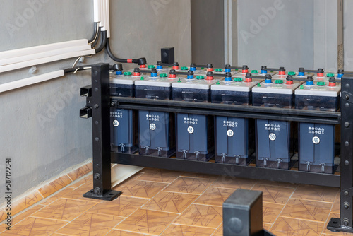 Battery used for backup or uninterruptible power supply, electricity and energy storage, Power station, Substation,