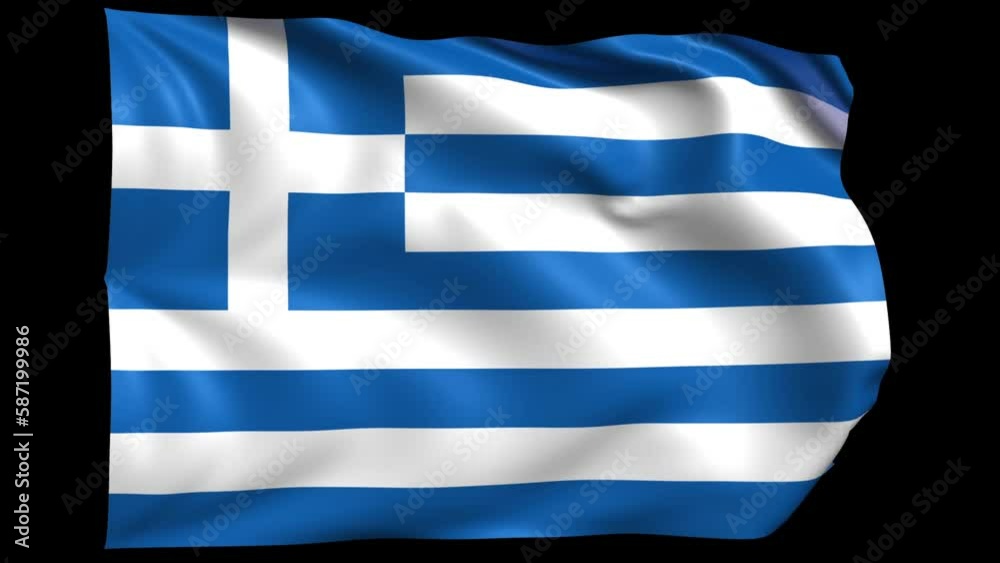 Flag Country Greece Background Loop