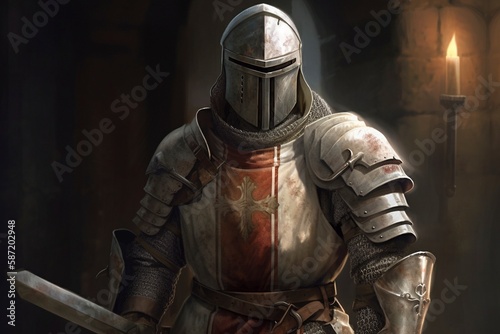 Crusader knight  created with generative AI
