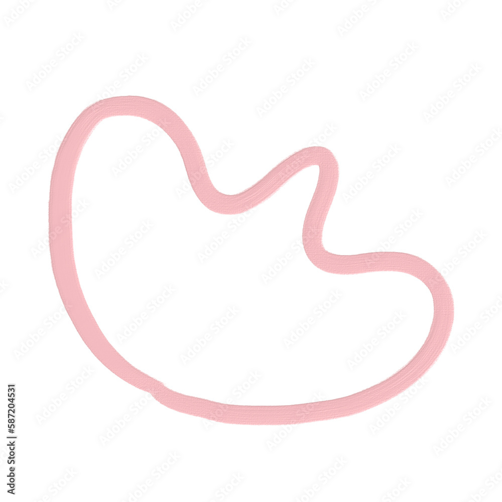 pink pastel acrylic element_three stem aesthetic shape pink pastel acrylic element_three stem aesthetic shape