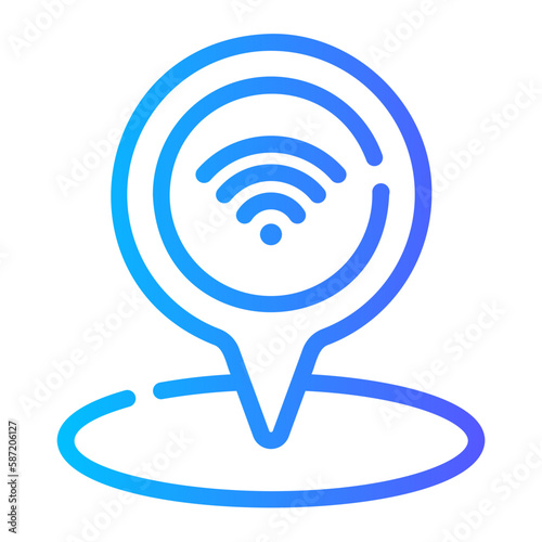 free wifi gradient icon