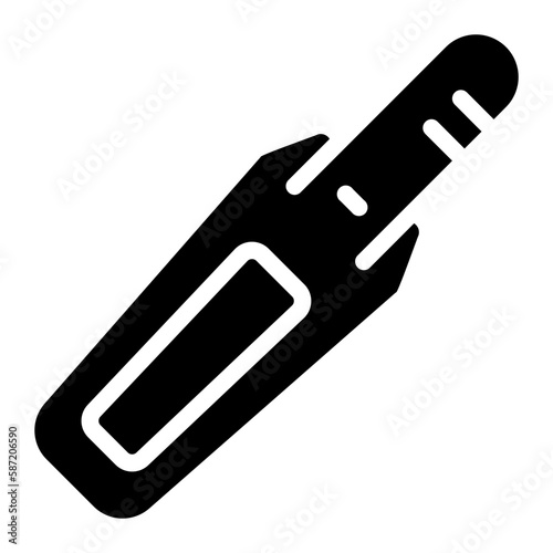 metal detector glyph icon