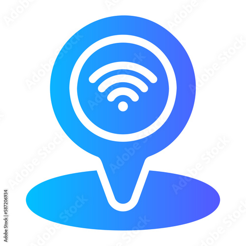 free wifi gradient icon