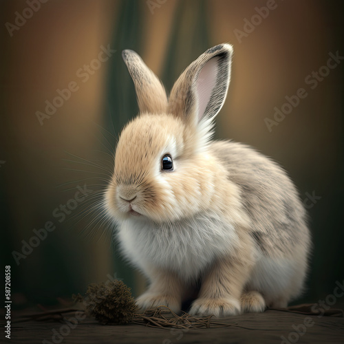 cute rabbit. Generative ai