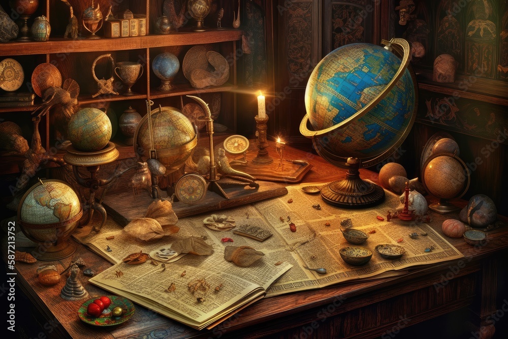 Cosmic Oracle An image of an ancient sage or mystic using the stars