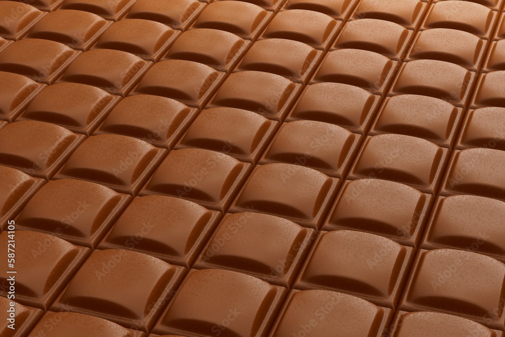 3D rendering of a milk chocolate background