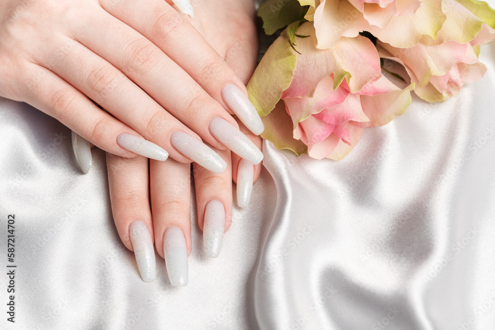 Fototapeta premium Stylish trendy female manicure.