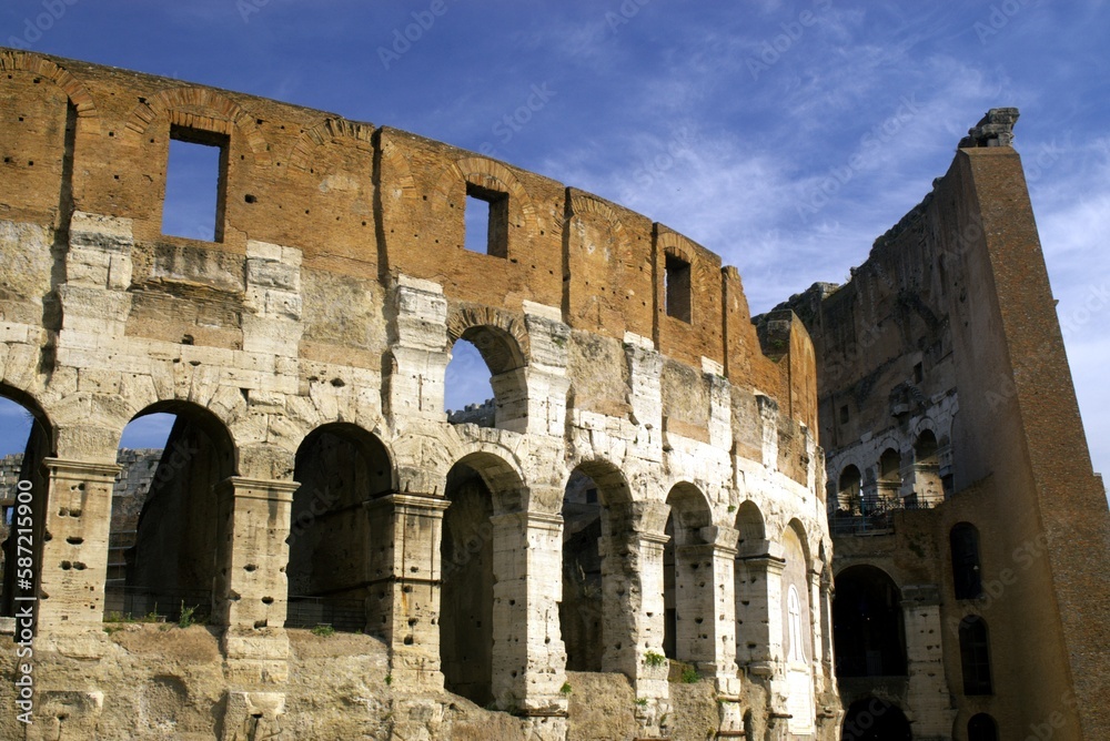 fragment of colosseum wait in Rome