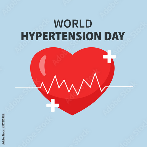 World Hypertension Day poster vector illustration
