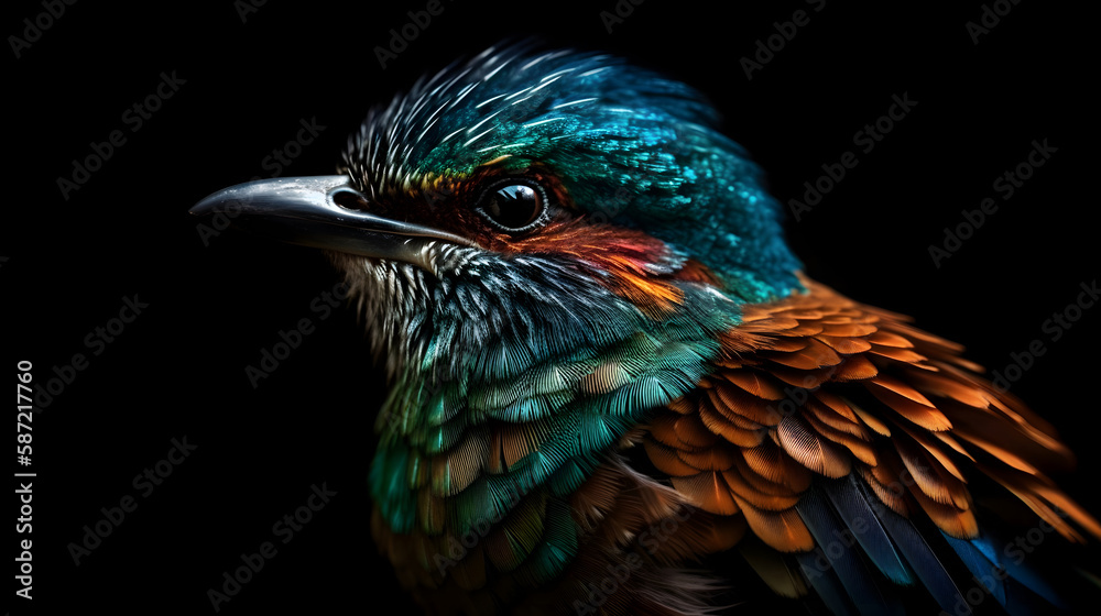 Fototapeta premium peacock head close up