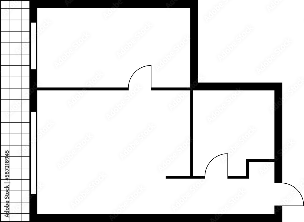 Apartment rooms plan, architecture blueprint Apartment rooms plan, architecture blueprint
