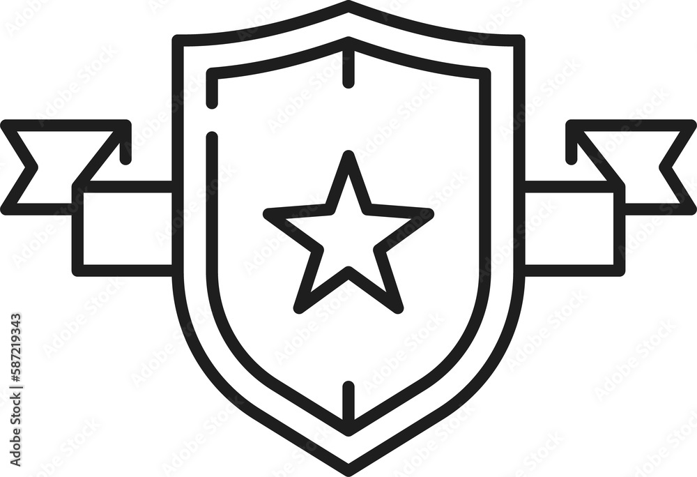 Award ribbon, medal badge star, trophy roundel Award ribbon, medal badge star, trophy roundel