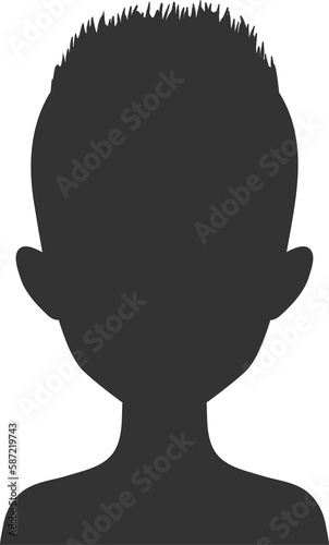 Person avatar or people portrait icon, head of boy