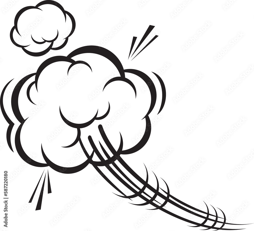 Speed trail cloud cartoon motion bubbles effect Speed trail cloud cartoon motion bubbles effect