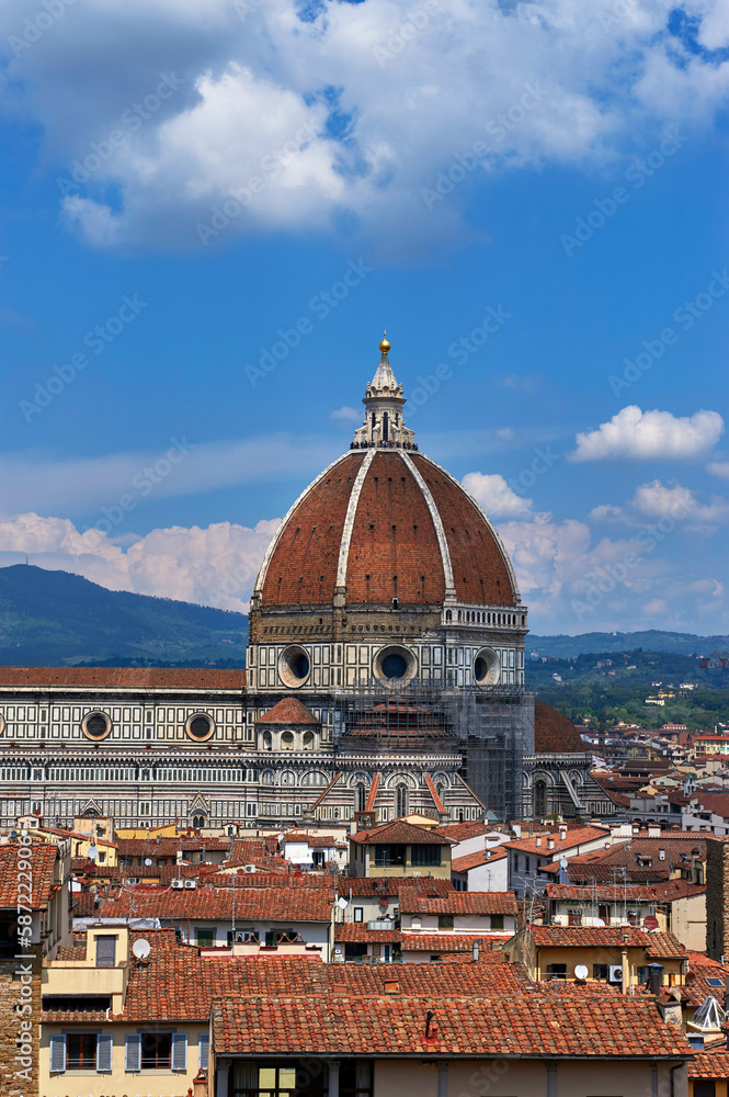 Fototapeta premium Aerial view on the historical center of Florence, Italy