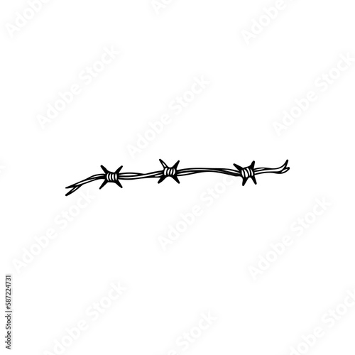 vector illustration of barbed wire © ahmad yusup