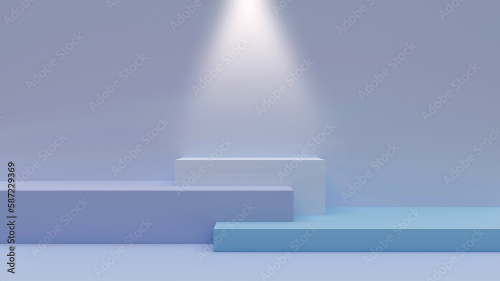 Obraz premium 3d background product display podium scene with leaf geometric platform.