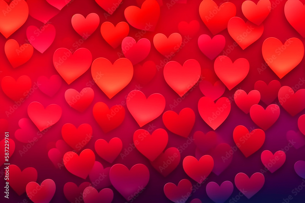 Valentines Day Heart. Generative AI	