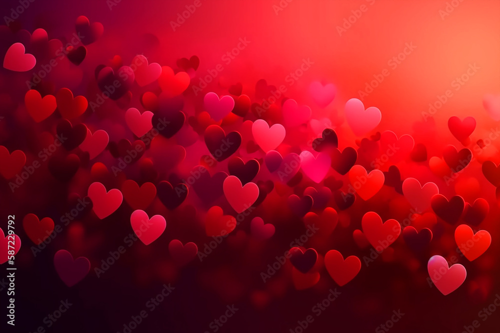 Valentines Day Heart. Generative AI	
