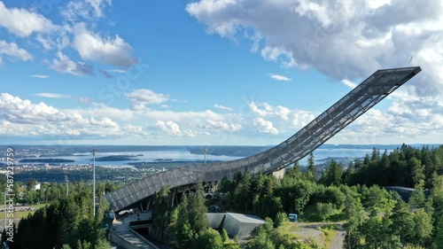 vue panoramique d'Oslo depuis Holmenkollen, norvège