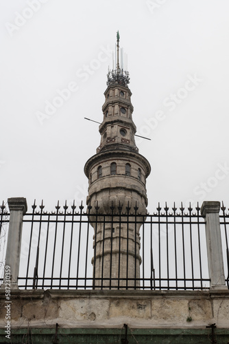Ancient Medieval Fire Tower (Turkish: Yangın Kulesi) of Istanbul University. It located at the centre of Istanbul University Beyazit Central Campus. Beyazit Tower photo